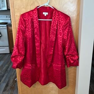Red 3/4 length Blazer